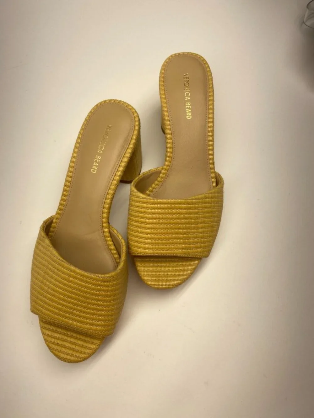 Veronica Beard Womens Dali Raffia Natural Platform Sandal Sz  8